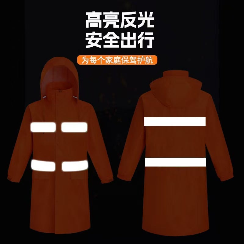 Factory Chunya Long Reflective Conjoined Raincoat Adult Outdoor Hiking Sanitation Rainstorm Raincoat - Image 4
